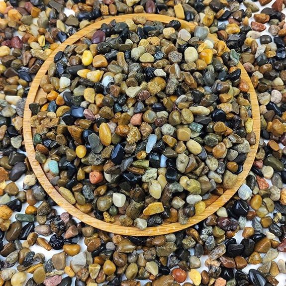 FANTIAN 20 lbs Natural Fish Tank Gravel Mixed Color River Rocks