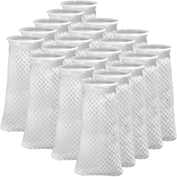 20 Pack Honeycomb Aquarium Filter Socks 4 Inch