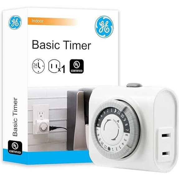 GE 24-Hour Plug-in Mechanical Outlet Timer (15119)