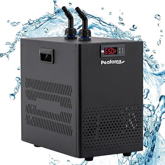 Poafamx Aquarium Chiller 26gal 1/13 HP Water Cooler for Fish Tanks