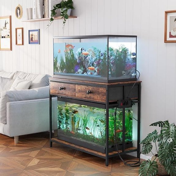 VOWNER 40 Gallon Aquarium Stand with Cabinet Storage
