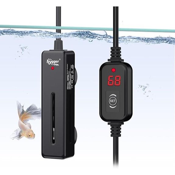 Hygger 50W Mini Submersible Aquarium Heater with Digital Display