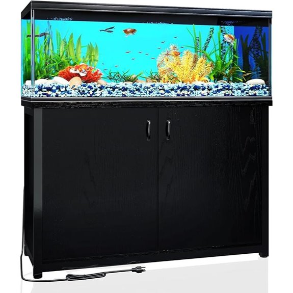 TC-HOMENY 55-75 Gallon Fish Tank Stand with Charging Station