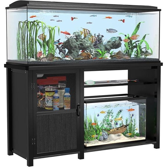 55-75 Gallon Fish Tank Stand with Cabinet Storage