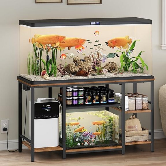 MAHANCRIS 55-75 Gallon Fish Tank Stand with Power Outlet