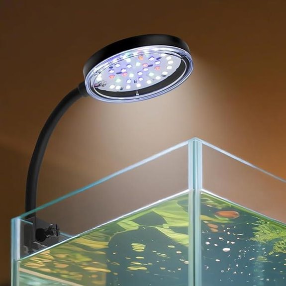 Clip On 8W LED Aquarium Light for 1-5 Gallon Tanks