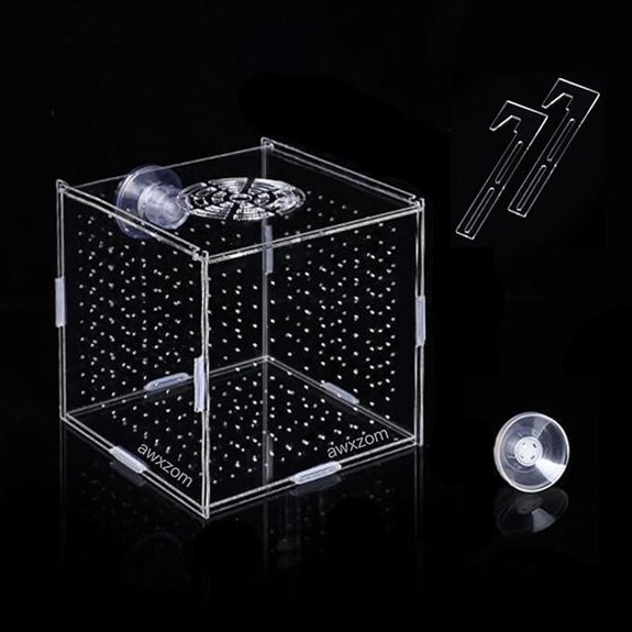 AWXZOM Acrylic Fish Breeding Box with Suction Cups (3.9)