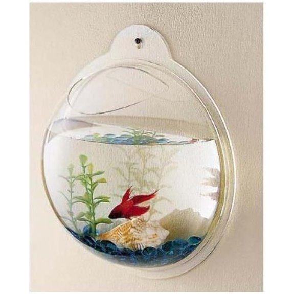 CNZ Wall Mounted Acrylic Fish Bowl 11.5-inch