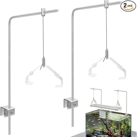 2Pcs Adjustable Aquarium Light Rack for Fish Tanks