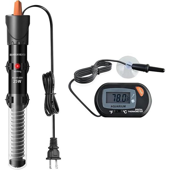 HiTauing Adjustable Aquarium Heater with Digital Thermometer