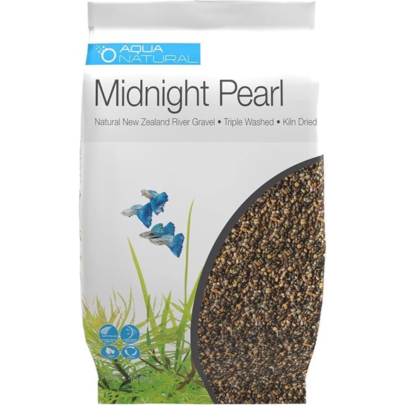 Aqua Natural Midnight Pearl Gravel Substrate 10lb (2-4mm)