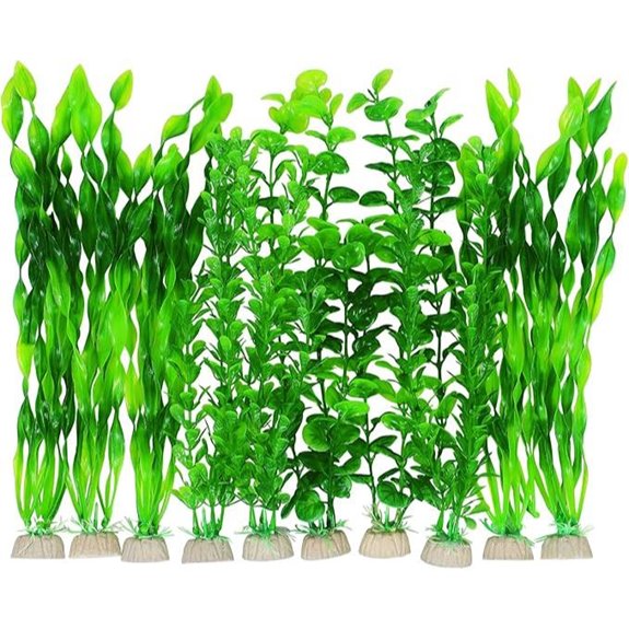 Aquaneat Artificial Fish Tank Plants 10-Pack