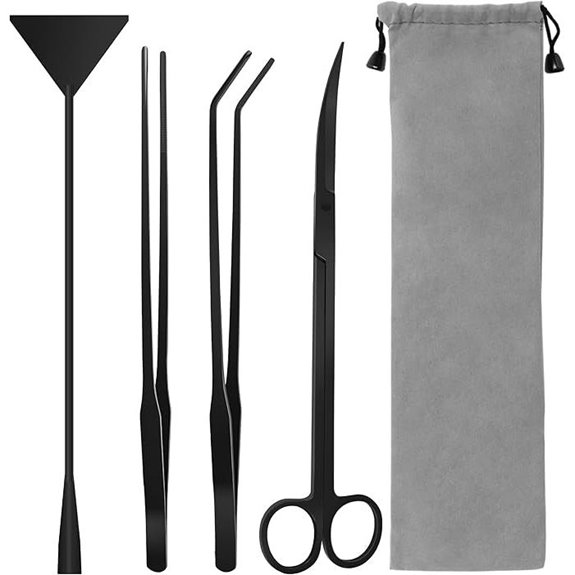 Aquarium Aquascape Tools Kit 4-in-1 (Black)