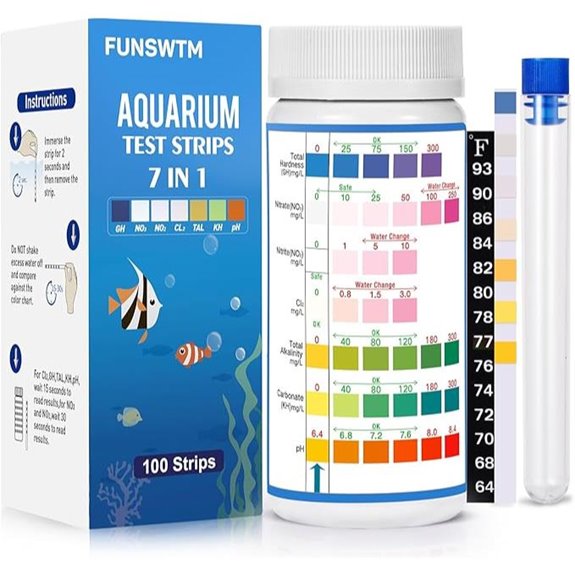 Aquarium Test Strips 7-in-1 Water Testing Kit (100 Strips)