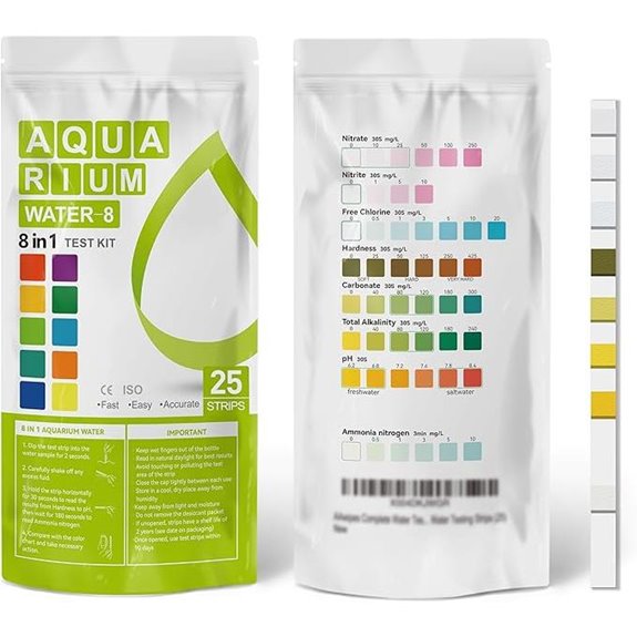 AAwipes Aquarium Ammonia Test Strips 8-in-1 (25 Strips)