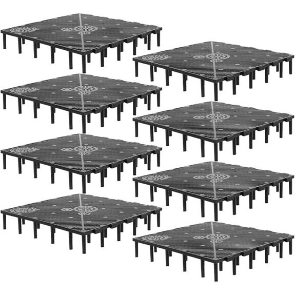ULTECHNOVO 20Pcs Aquarium Bottom Filter Plate (Black)