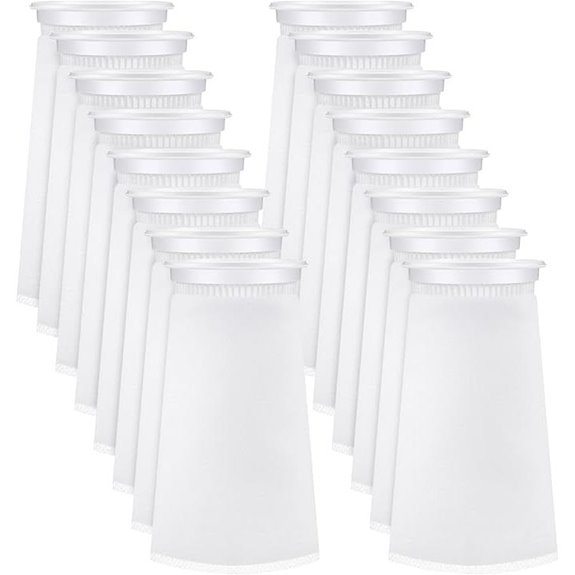 Jecery Ring Filter Socks for Aquarium Tanks (16 Pack)