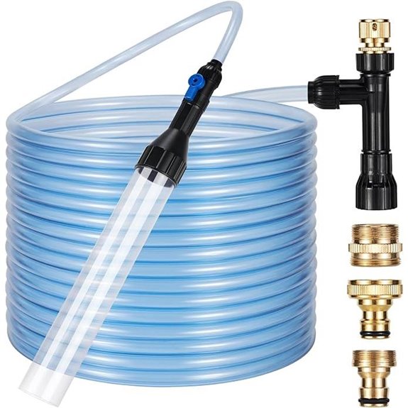 DXOPHIEX Aquarium Gravel Vacuum with 50ft Hose and Faucet Adapters