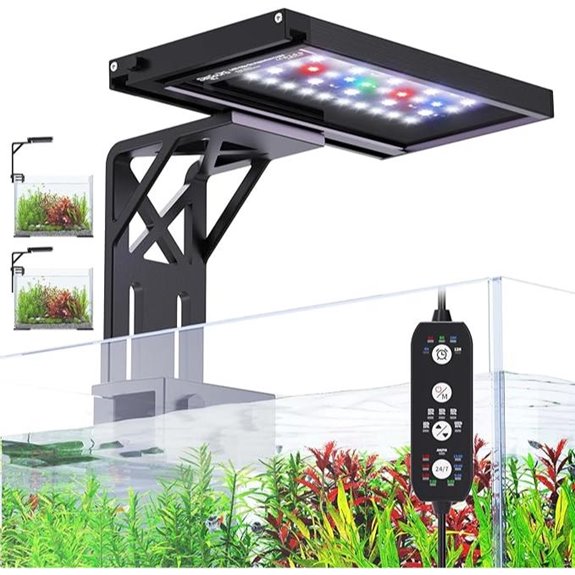 SEAOURA Clip On Aquarium Light with Timer (12W 7inch)