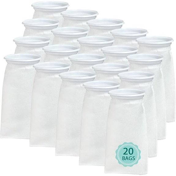 20 Pack 4 Inch Ring Felt Filter Socks for Aquariums