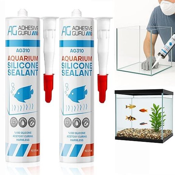 Aquarium Silicone Sealant Clear (2-Pack 10.5 floz each)