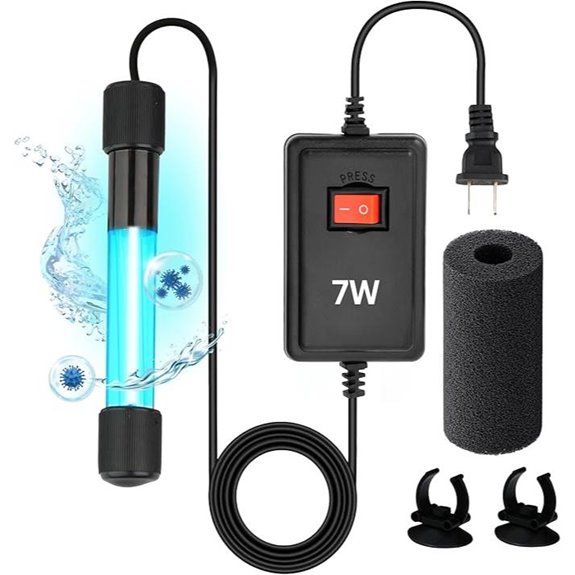 7W UV Sterilizer for Aquarium – Clears Green Water