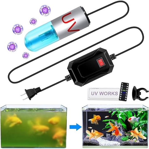 Aquarium UV Clean Light Submersible Waterproof Lamp (3W)