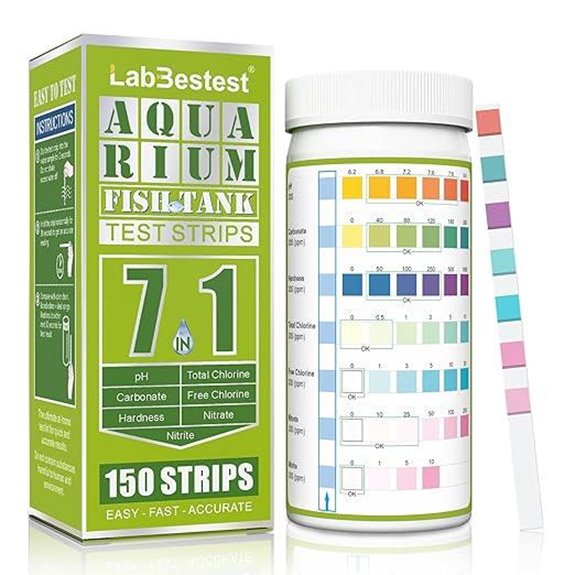 Aquarium Water Test Kit - 150 Strips (7-Way)