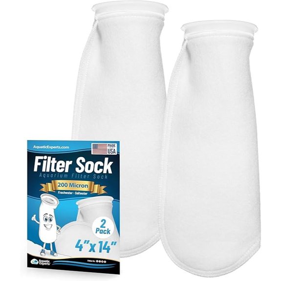 Aquatic Experts Aquarium Filter Socks 200 Micron (2-Pack)