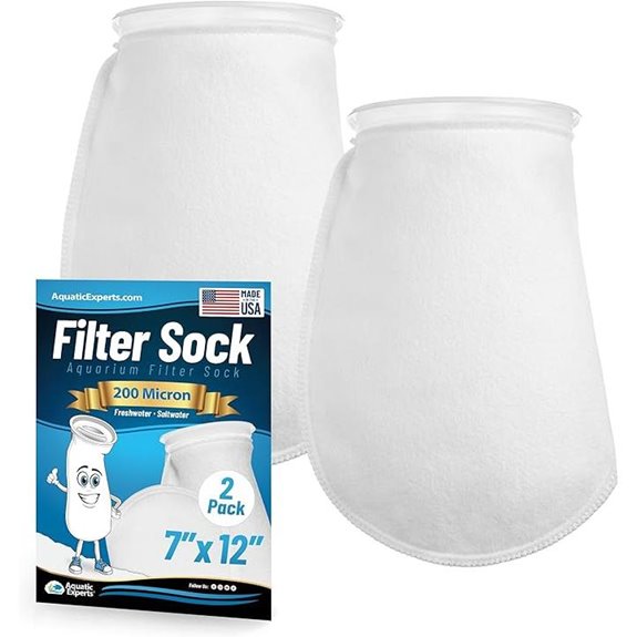 Aquatic Experts 7 Ring Filter Socks 200 Micron (2-Pack)
