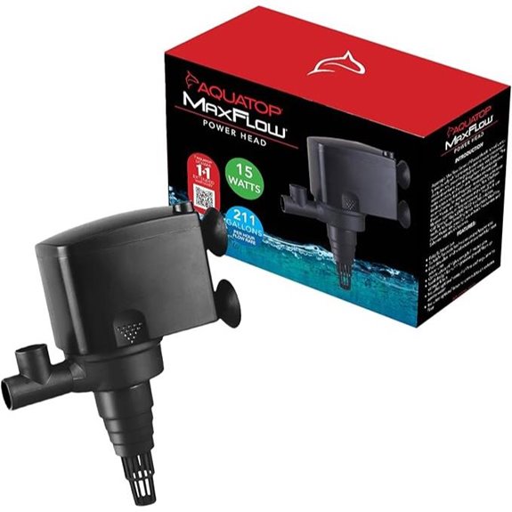 Aquatop MaxFlow 211 GPH Submersible Aquarium Power Head