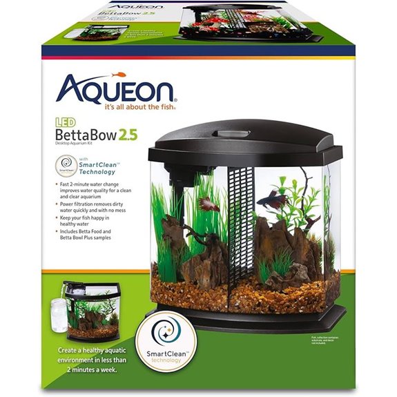 Aqueon 00800198: Aquarium Kit BettaBow Led Blk 2.5G