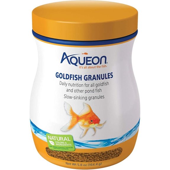 Aqueon Goldfish Fish Food Slow Sinking Granules 5.8 Ounce 100106053