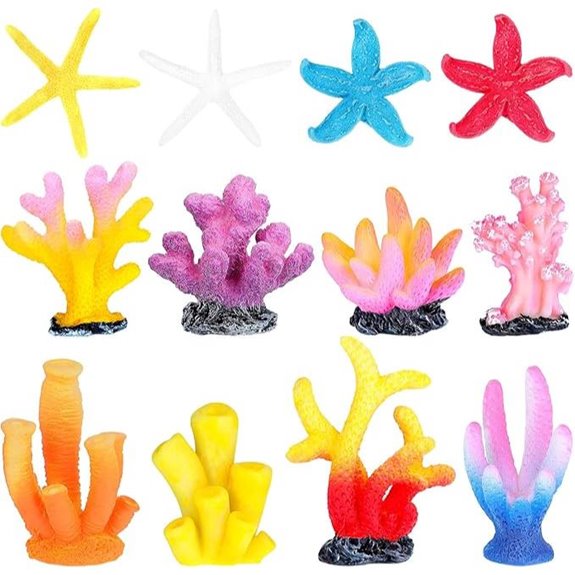 Mimorou 12-Pack Artificial Coral Reef Aquarium Decorations