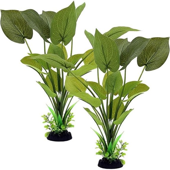ALEGI Artificial Silk Aquarium Plants 12 Inch (2-Pack)
