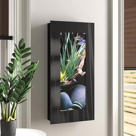 Aussie Aquariums 3.0 Wall Mounted Fish Tank (Verticali Black)