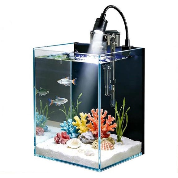 Betta Fish Tank Kit with Filter and LED Light (1.5 Gallon)