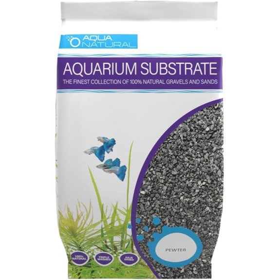 Aqua Natural Pewter Black Aquarium Gravel 10lb