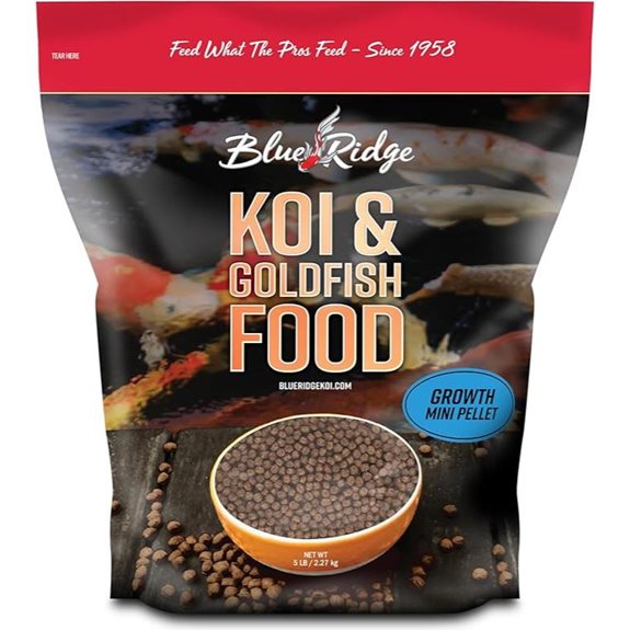 Blue Ridge Koi Fish Food 5lb Mini Growth Formula
