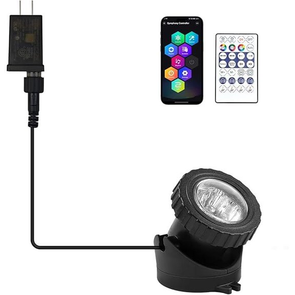 RGB LED Submersible Pond Lights with Bluetooth Control (IP68)