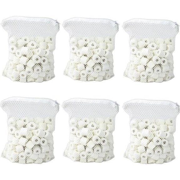 AQUANEAT Bio Ceramic Rings 6 lbs Aquarium Filter Media with Mesh Bags
