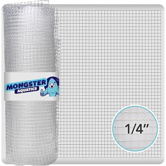 Clear Plastic Mesh Screen Netting for Aquariums (4'x5')