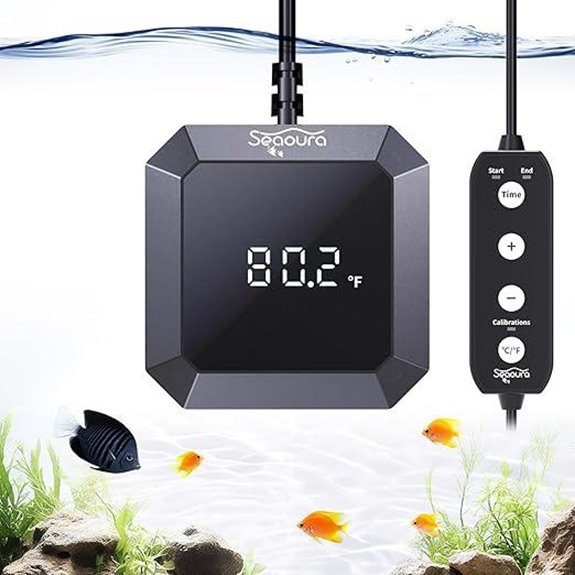 Aquarium Thermometer Digital Submersible with USB (6.56ft Cord)