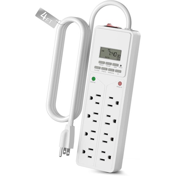 BN-LINK 8 Outlet Surge Protector with Digital Timer