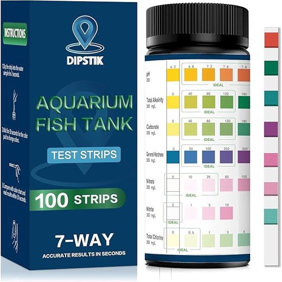 DIPSTIK 7-Way Aquarium Test Strips (100 Strips)
