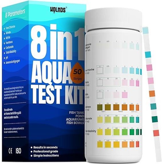 Aquarium Test Strips 8-in-1 Water Test Kit (50 Strips)