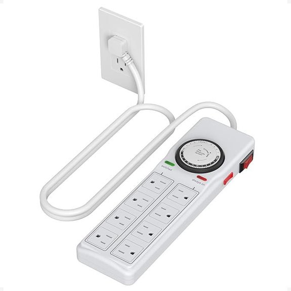 TESSAN 8-Outlet Power Strip with Timer and Surge Protection