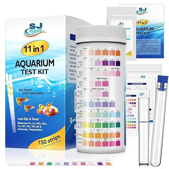 11-in-1 Aquarium Water Test Kit (950 Tests 150 Strips)