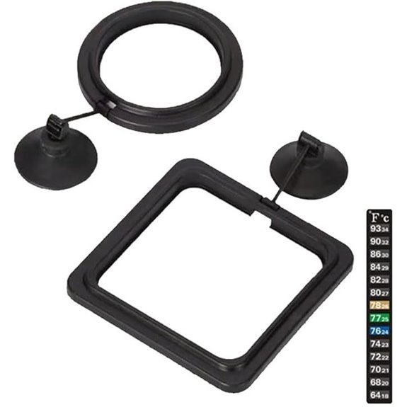 2pcs Fish Feeding Ring Set with Thermometer