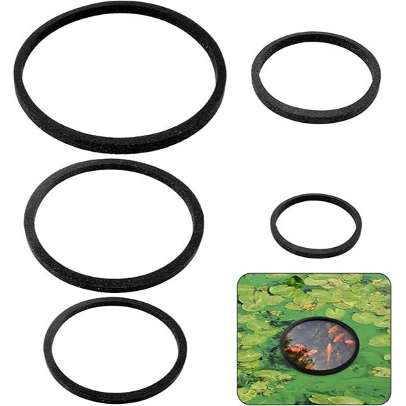 5Pcs Fish Feeding Ring for Aquarium (Black)